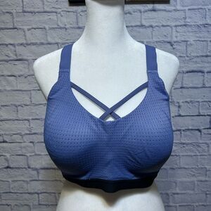 Victoria Secret Lightweight Sport Bra 36DD Strappy Front Cross Back Adjustable